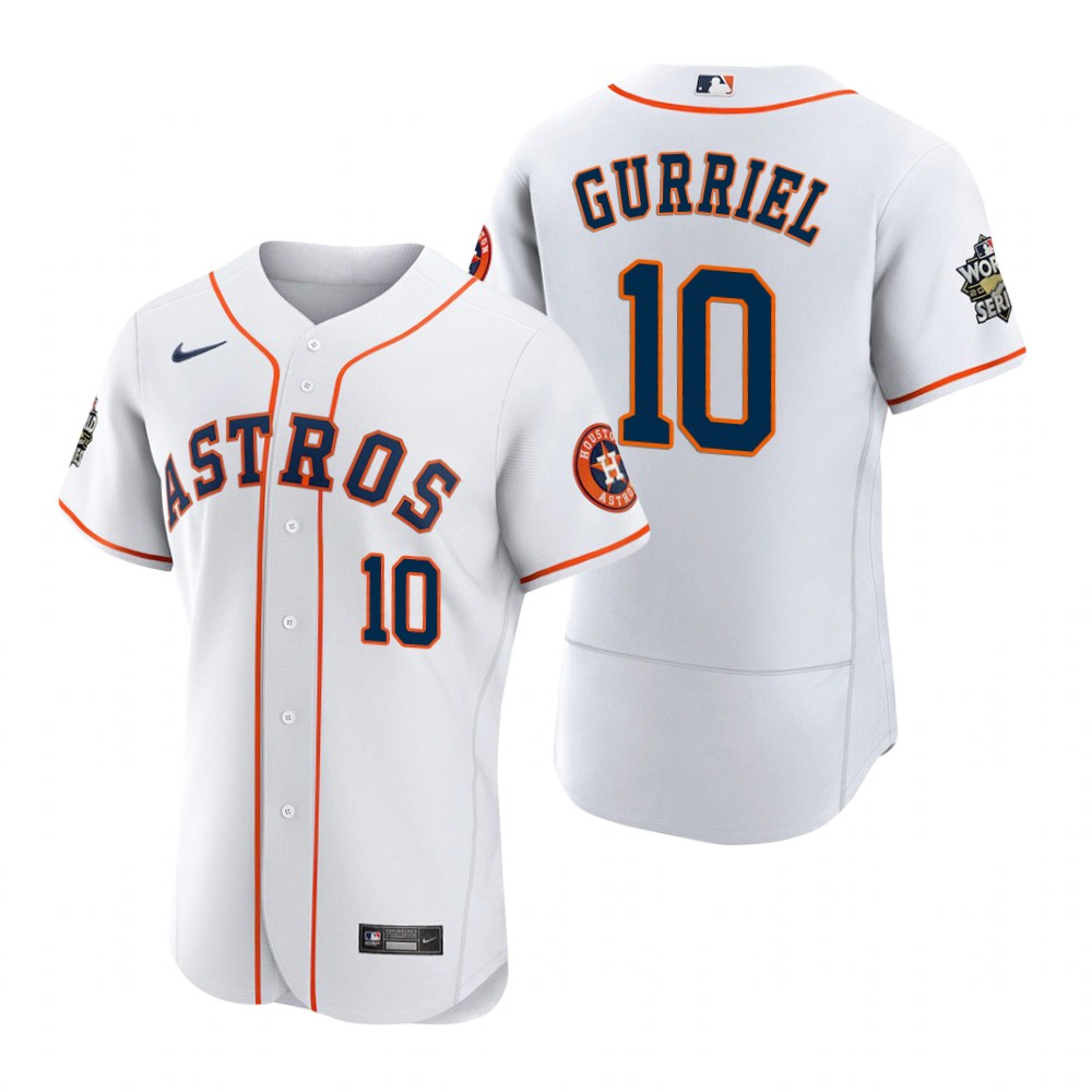 Houston Astros Yuli Gurriel White 2022 World Series Authentic Jersey