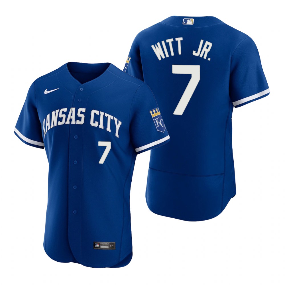 Men's Kansas City Royals Bobby Witt Jr. Royal 2022 Authentic Alternate Jersey