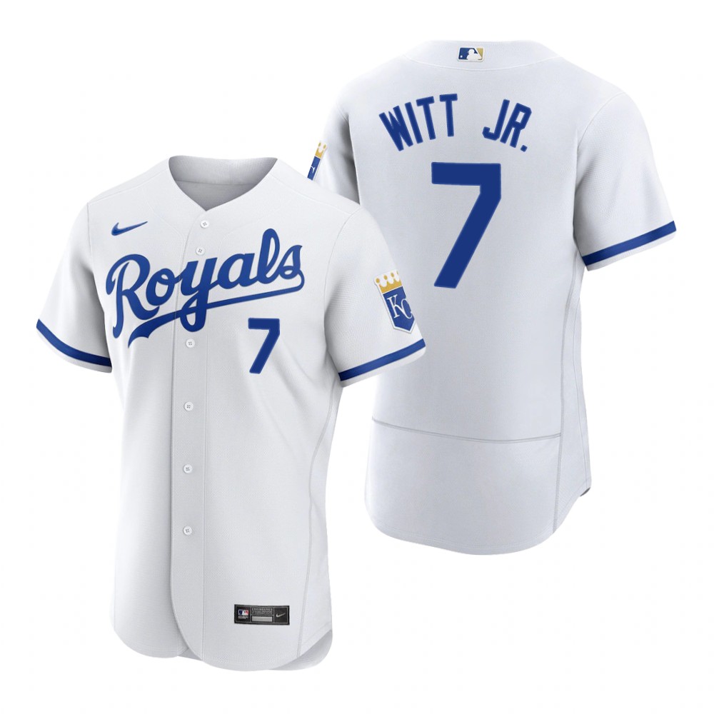 Men's Kansas City Royals Bobby Witt Jr. White 2022 Authentic Home Jersey