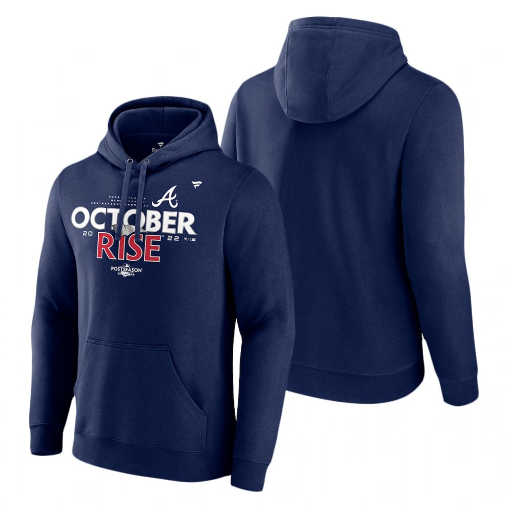 Atlanta Braves Navy 2022 Postseason Locker Room Hoodie Atlanta Braves Navy 2022 Postseason Locker Room Hoodie