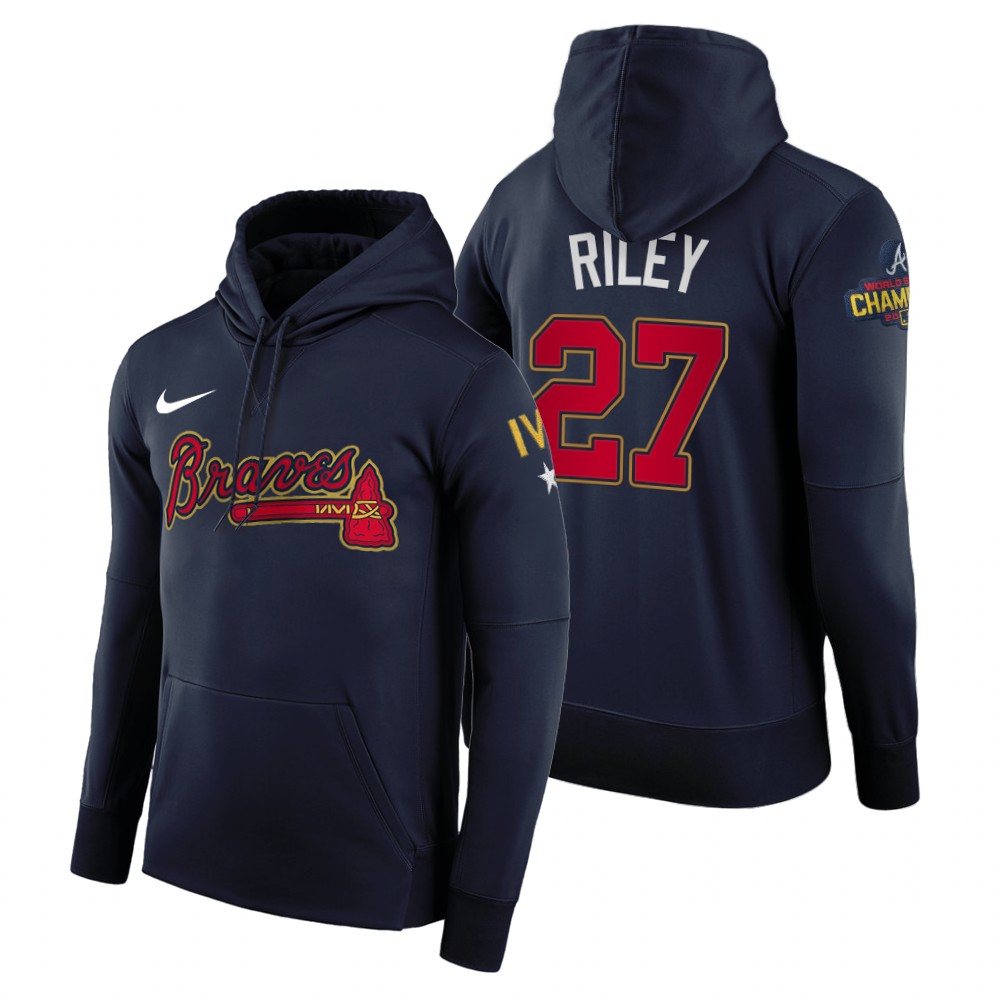 Atlanta Braves Austin Riley Navy 2022 Gold Program Hoodie Atlanta Braves Austin Riley Navy 2022 Gold Program Hoodie