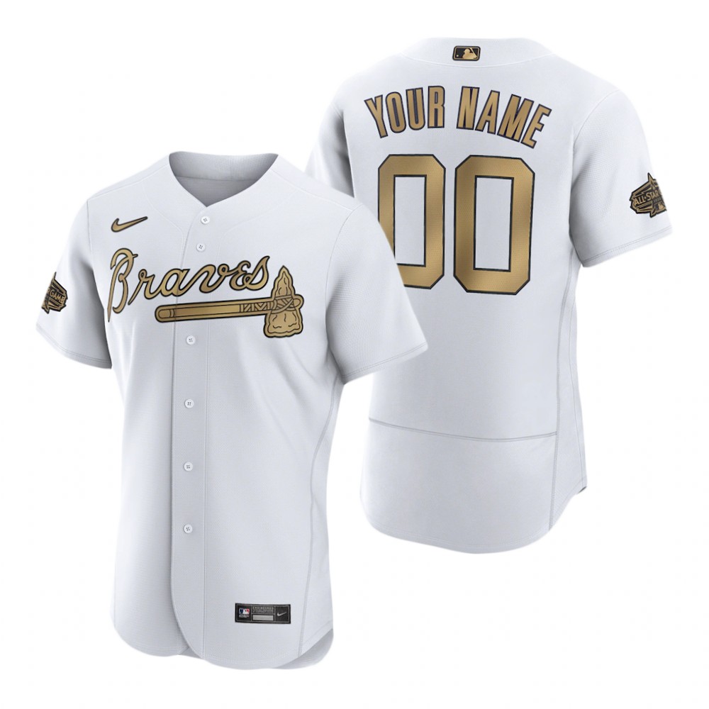 Men's Atlanta Braves Custom White 2022 MLB All-Star Game Authentic Jersey Men's Atlanta Braves Custom White 2022 MLB All-Star Game Authentic Jersey