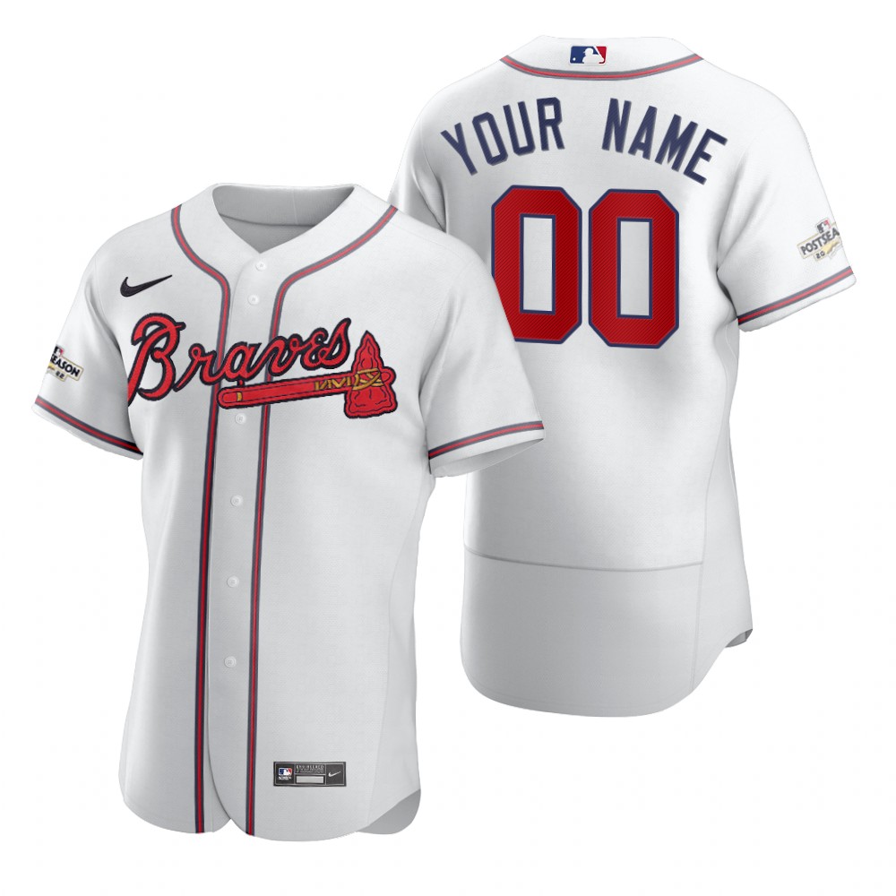 Atlanta Braves Custom White 2022 Postseason Authentic Jersey Atlanta Braves Custom White 2022 Postseason Authentic Jersey