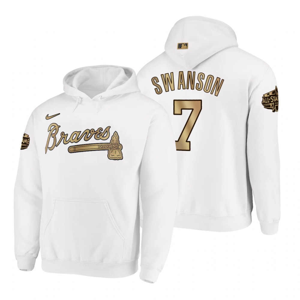Atlanta Braves Dansby Swanson White 2022 MLB All-Star Game Hoodie