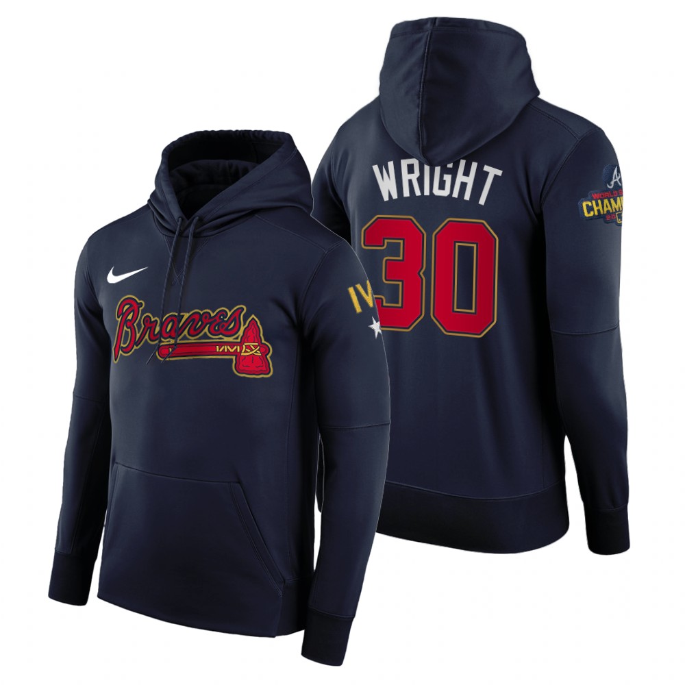 Atlanta Braves Kyle Wright Navy 2022 Gold Program Hoodie