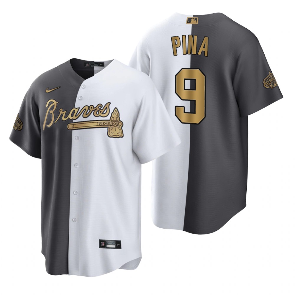 Atlanta Braves Manny Pina Split White Charcoal 2022 MLB All-Star Game Jersey Atlanta Braves Manny Pina Split White Charcoal 2022 MLB All-Star Game Jersey