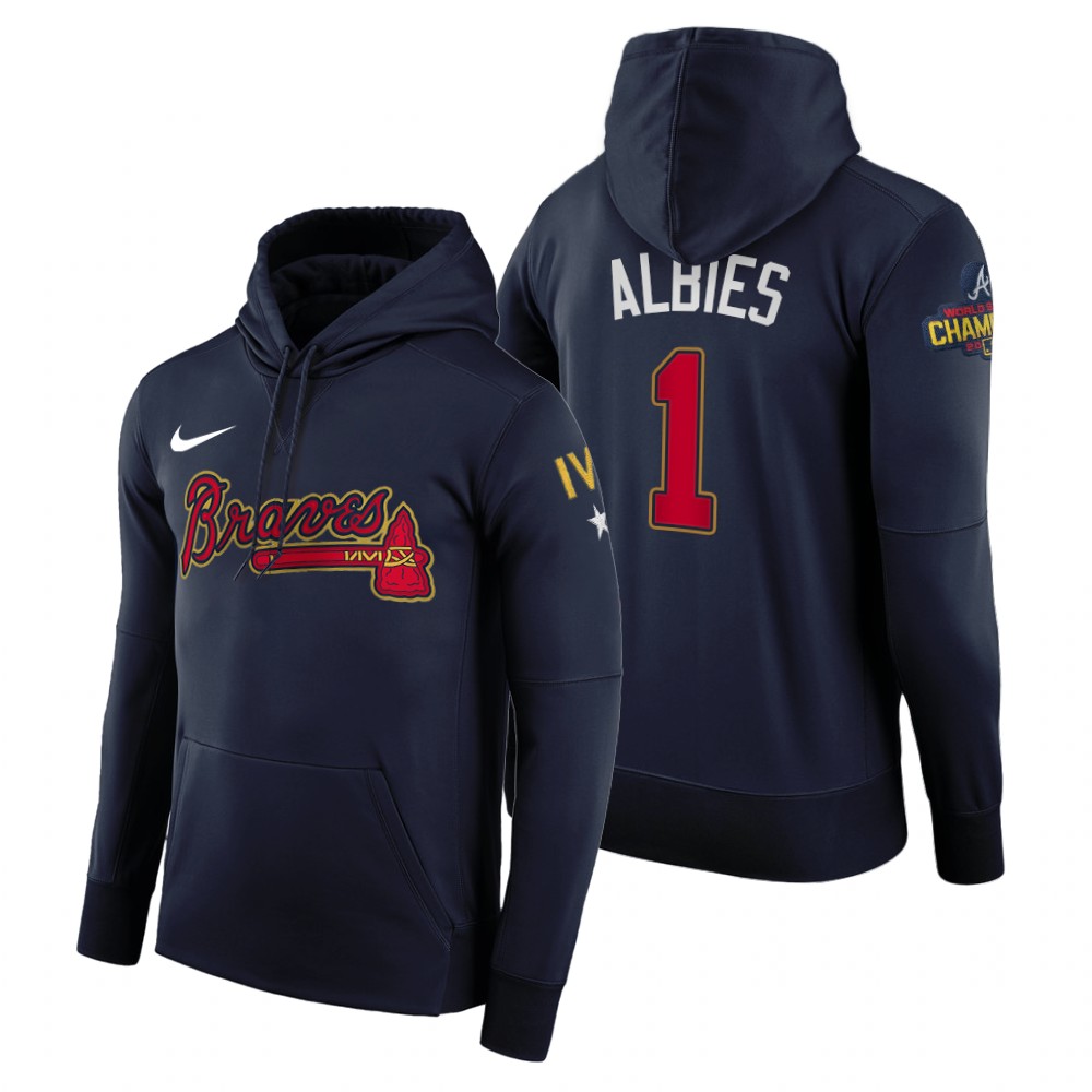 Atlanta Braves Ozzie Albies Navy 2022 Gold Program Hoodie Atlanta Braves Ozzie Albies Navy 2022 Gold Program Hoodie