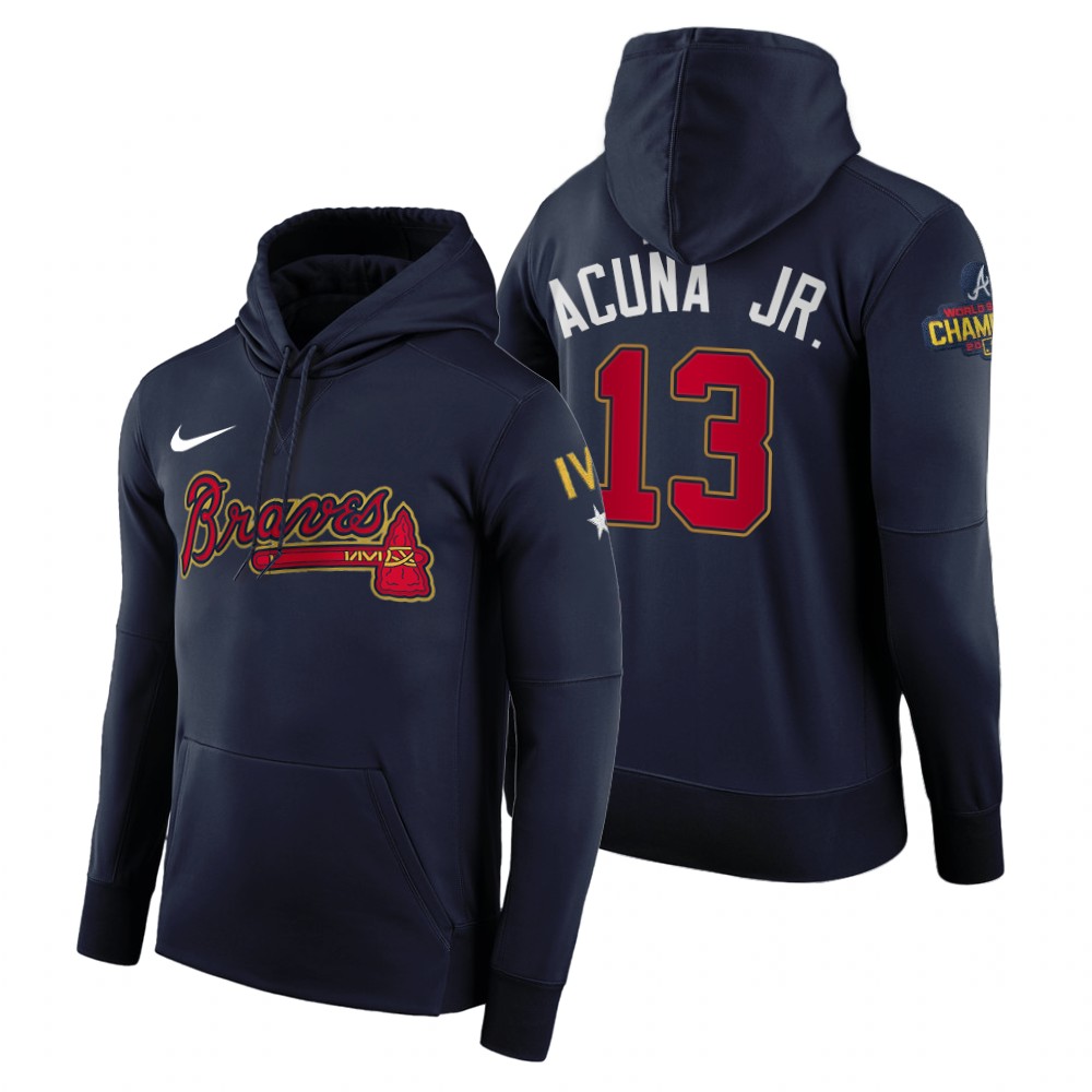 Atlanta Braves Ronald Acuna Jr. Navy 2022 Gold Program Hoodie Atlanta Braves Ronald Acuna Jr. Navy 2022 Gold Program Hoodie