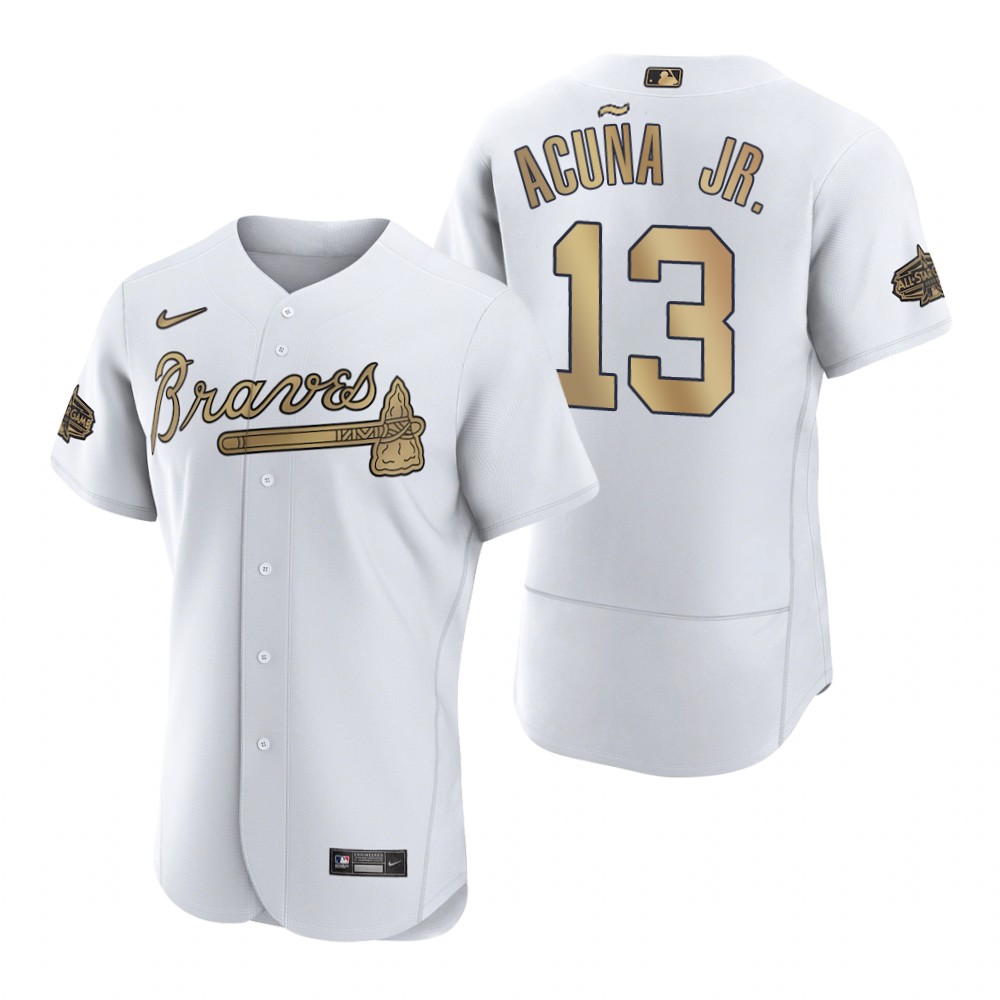 Men's Atlanta Braves Ronald Acuna Jr. White 2022 MLB All-Star Game Authentic Jersey Men's Atlanta Braves Ronald Acuna Jr. White 2022 MLB All-Star Game Authentic Jersey
