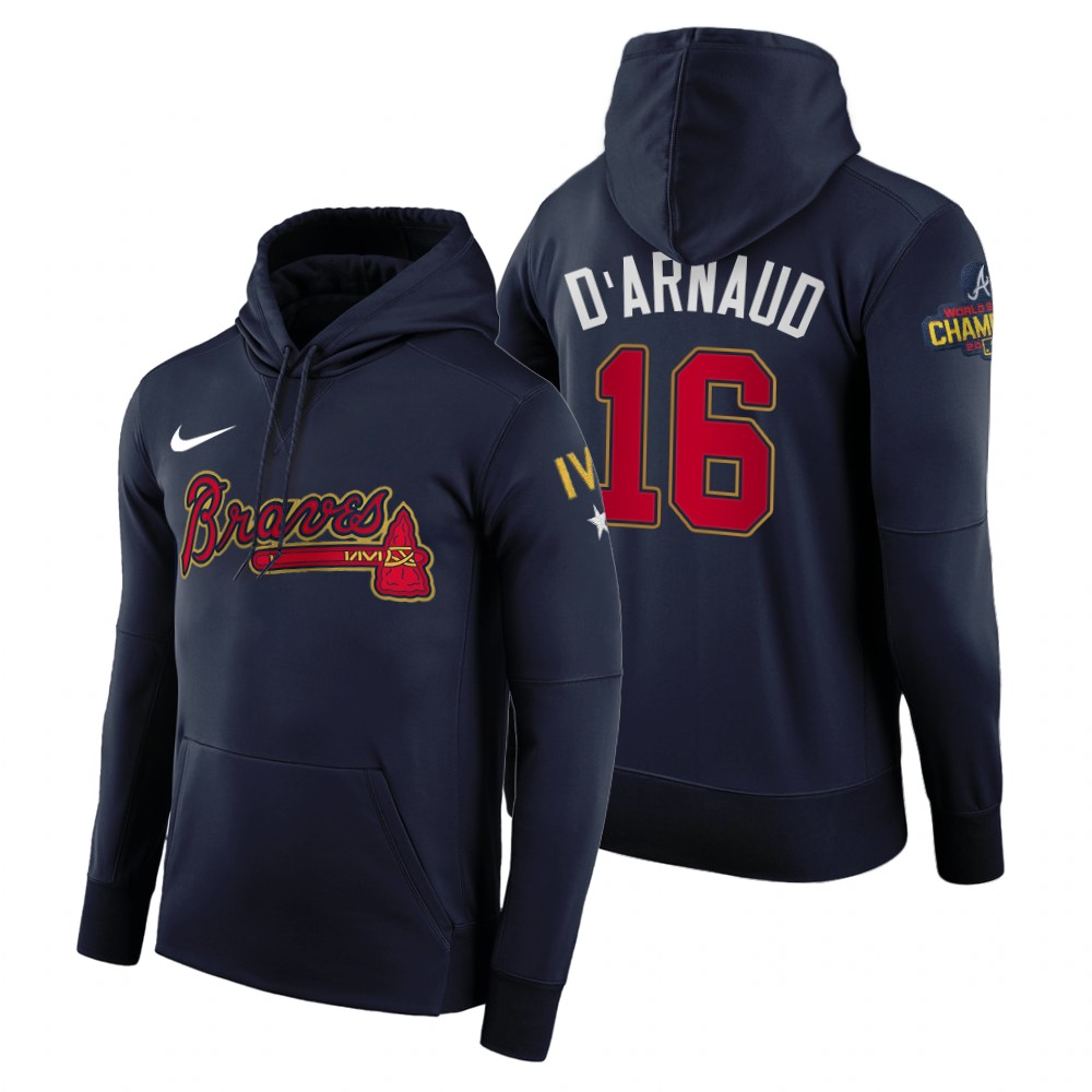 Atlanta Braves Travis d'Arnaud Navy 2022 Gold Program Hoodie