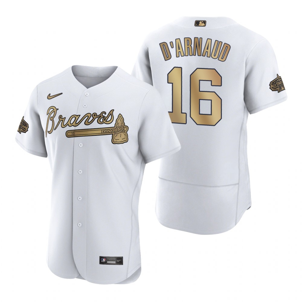 Men's Atlanta Braves Travis d'Arnaud White 2022 MLB All-Star Game Authentic Jersey