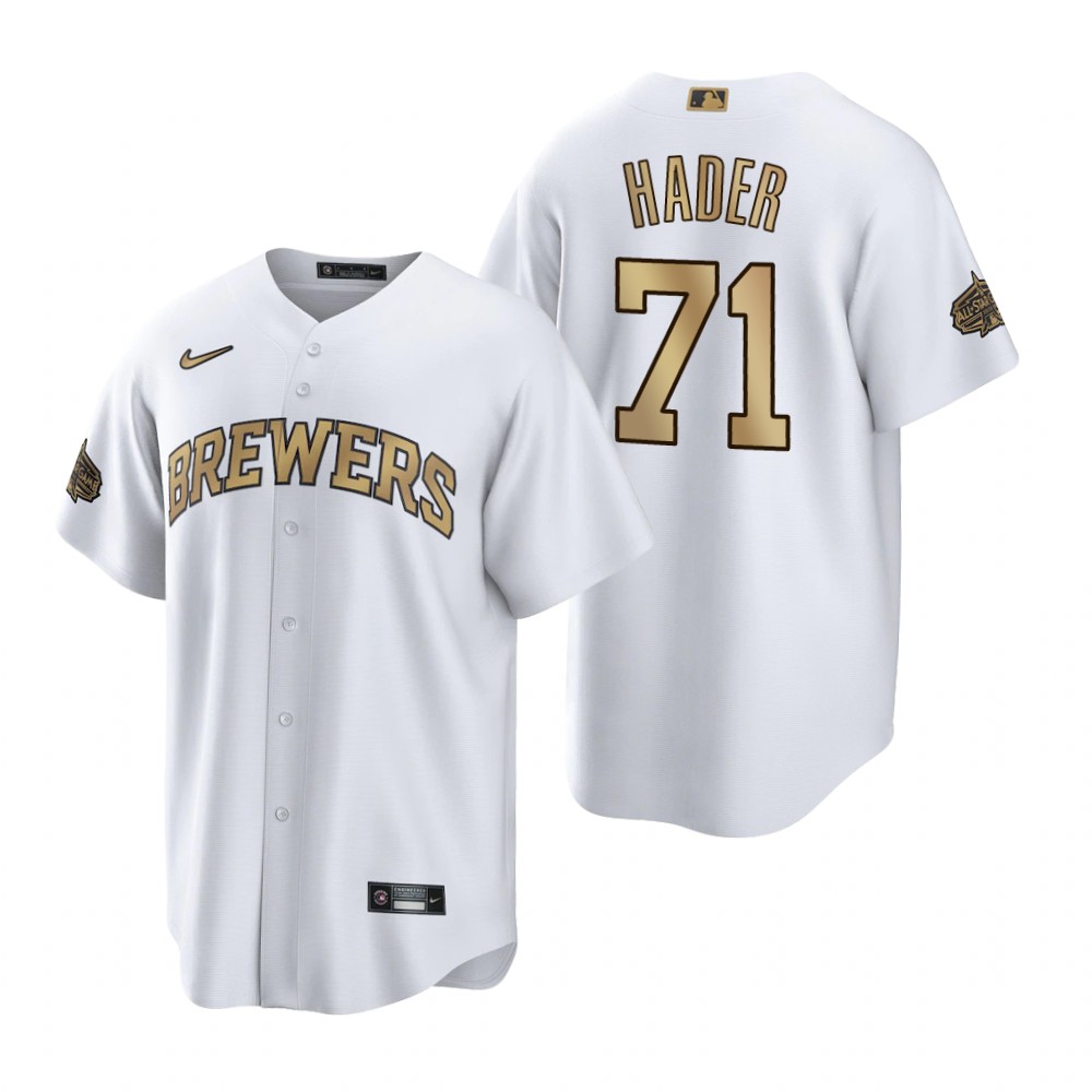Milwaukee Brewers Josh Hader White 2022 MLB All-Star Game Replica Jersey Milwaukee Brewers Josh Hader White 2022 MLB All-Star Game Replica Jersey