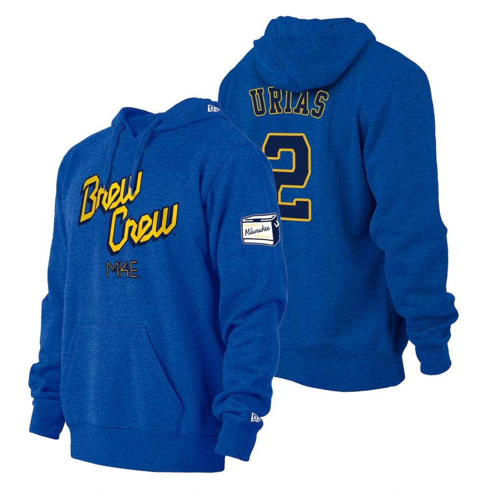Milwaukee Brewers Luis Urias Royal 2022 City Connect Pullover Hoodie