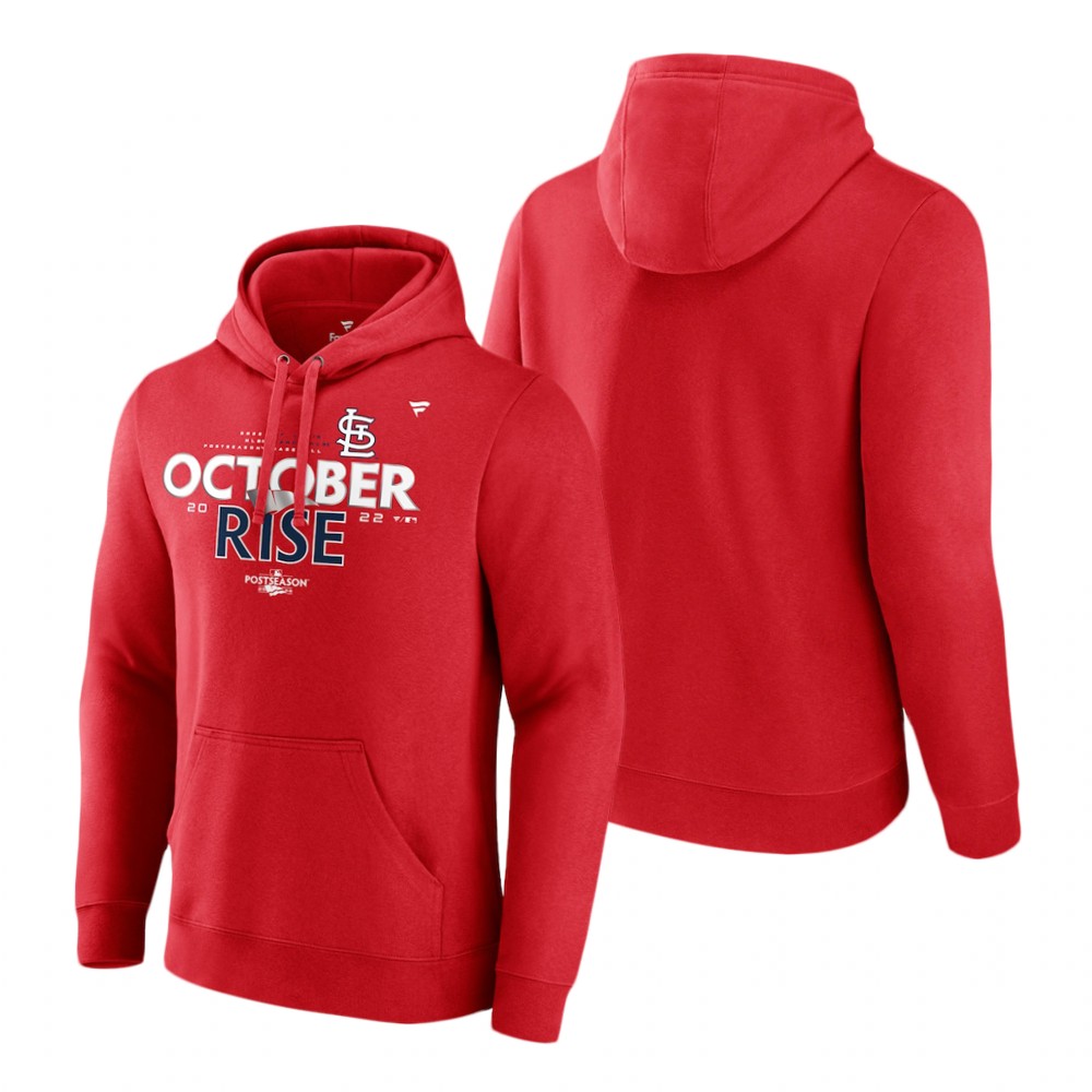 St. Louis Cardinals Red 2022 Postseason Locker Room Hoodie St. Louis Cardinals Red 2022 Postseason Locker Room Hoodie
