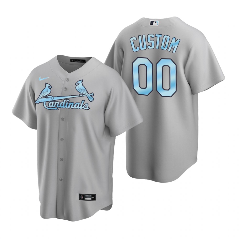 St. Louis Cardinals Custom Gray 2022 Father's Day Replica Jersey