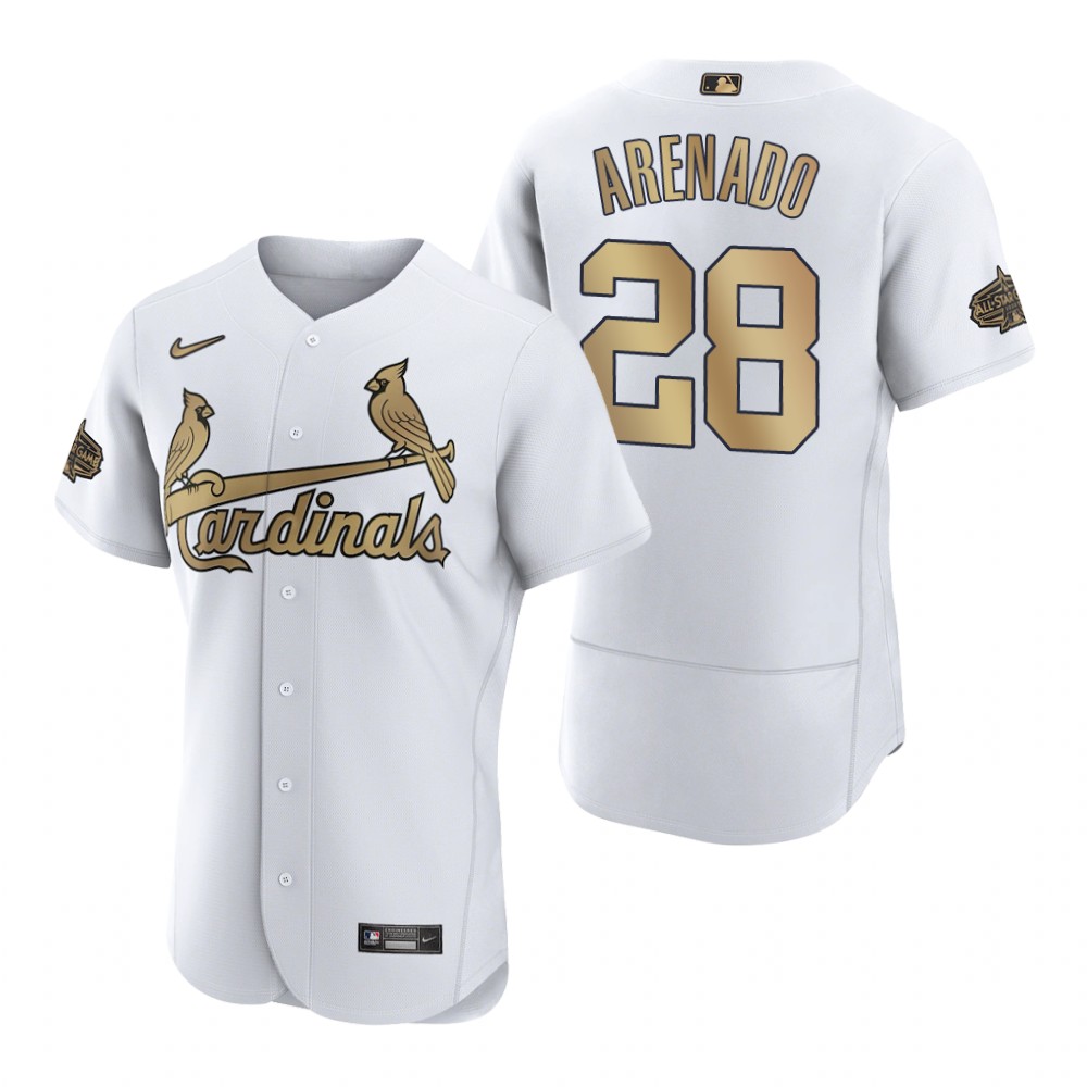 Men's St. Louis Cardinals Nolan Arenado White 2022 MLB All-Star Game Authentic Jersey
