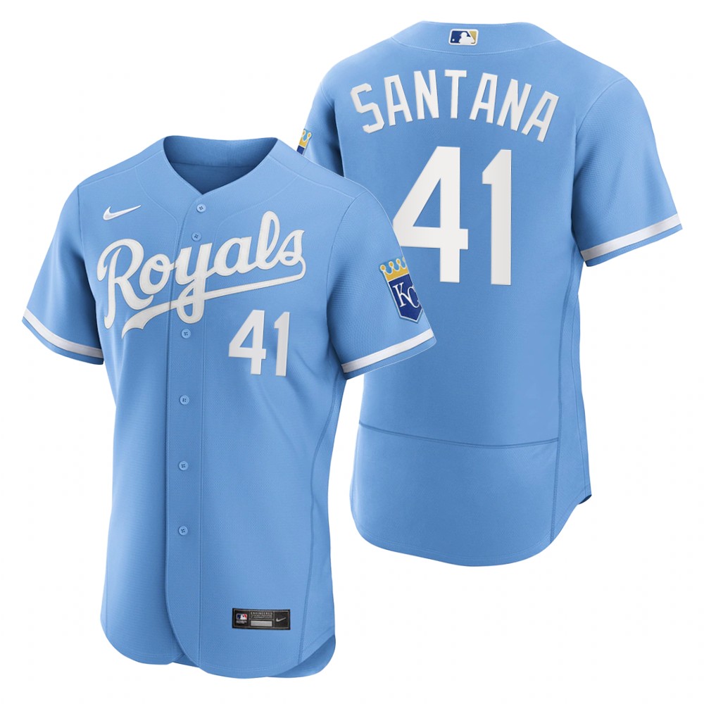 Men's Kansas City Royals Carlos Santana Powder Blue 2022 Authentic Jersey