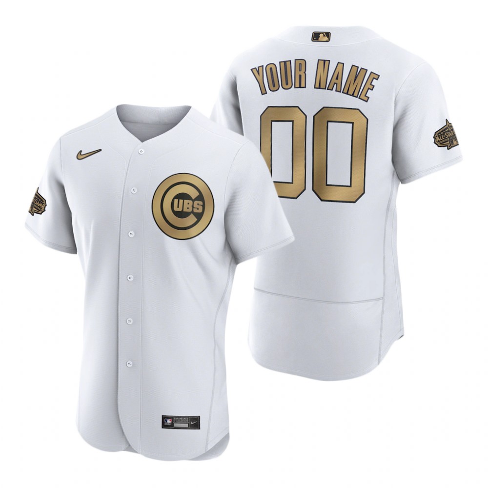 Men's Chicago Cubs Custom White 2022 MLB All-Star Game Authentic Jersey Men's Chicago Cubs Custom White 2022 MLB All-Star Game Authentic Jersey