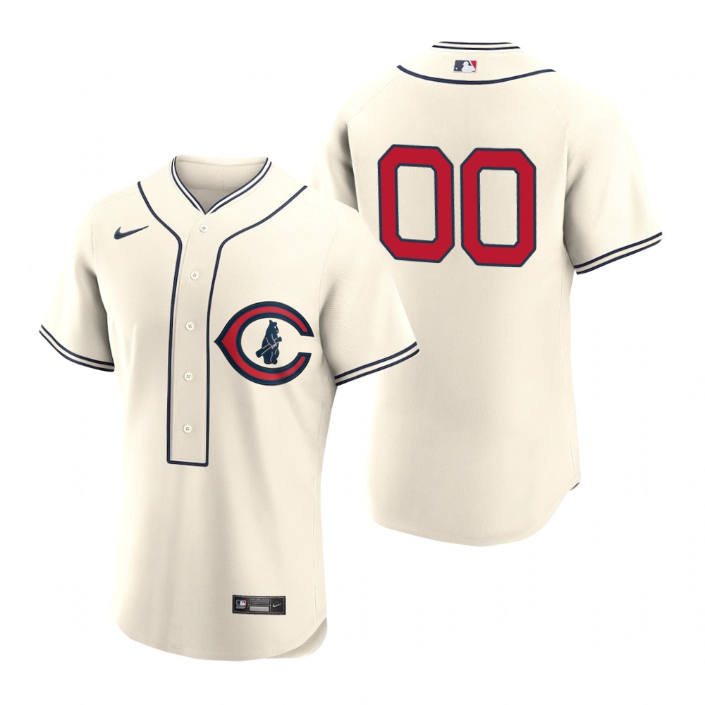 Men's Chicago Cubs Custom Cream 2022 Field of Dreams Authentic Jersey Men's Chicago Cubs Custom Cream 2022 Field of Dreams Authentic Jersey