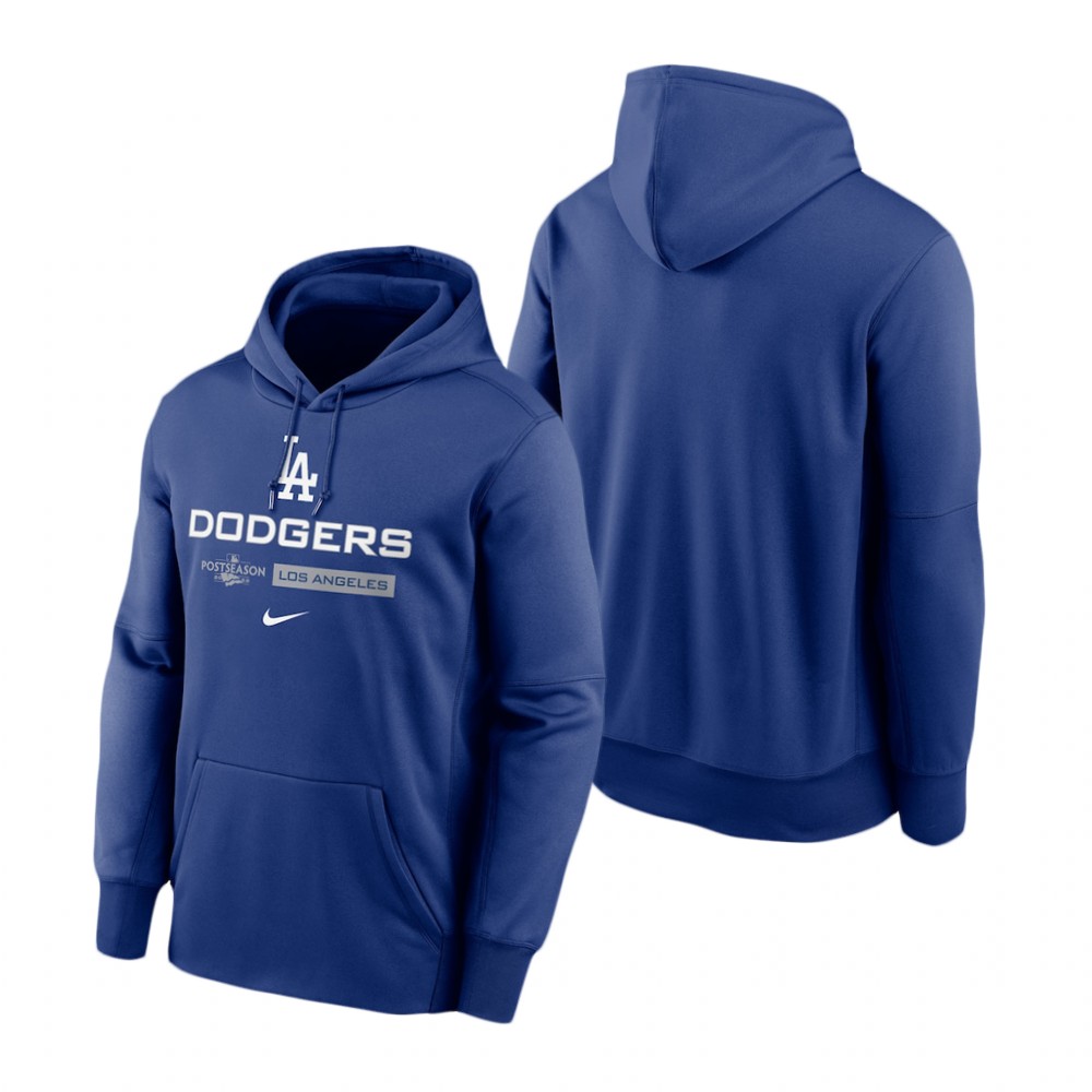 Los Angeles Dodgers Royal 2022 Postseason Dugout Pullover Hoodie