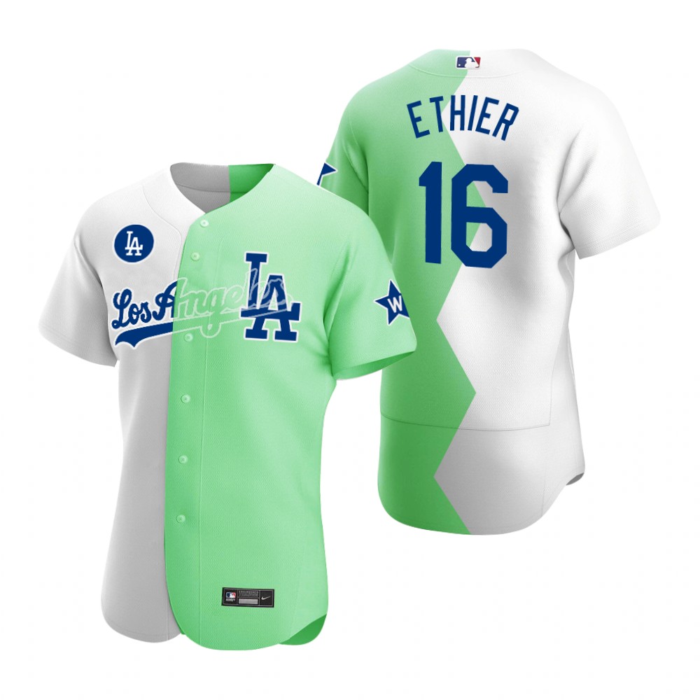 Los Angeles Dodgers Andre Ethier Authentic White Green 2022 Celebrity Softball Game Jersey Los Angeles Dodgers Andre Ethier Authentic White Green 2022 Celebrity Softball Game Jersey