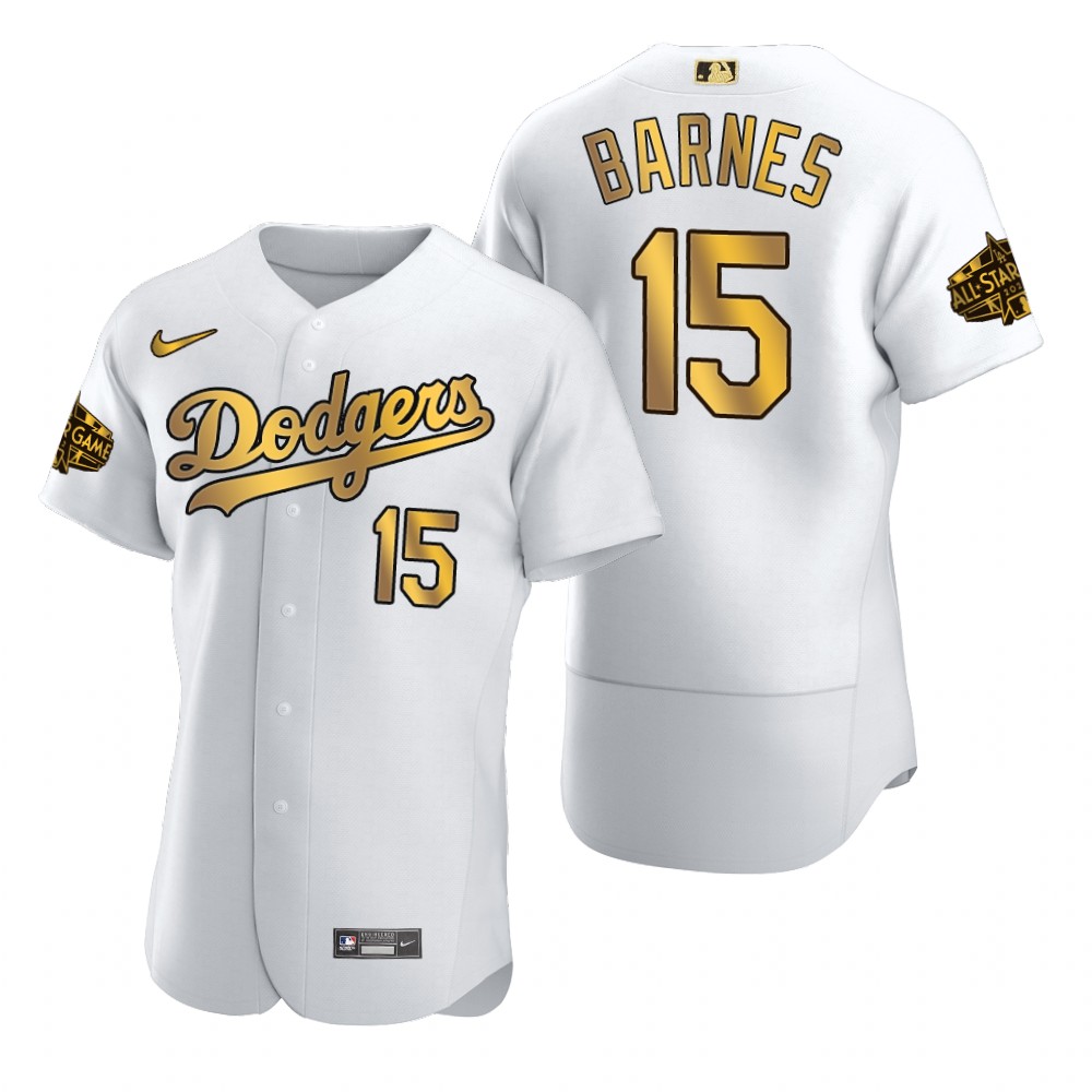Austin Barnes Los Angeles Dodgers White Gold 2022 MLB All-Star Game Jersey