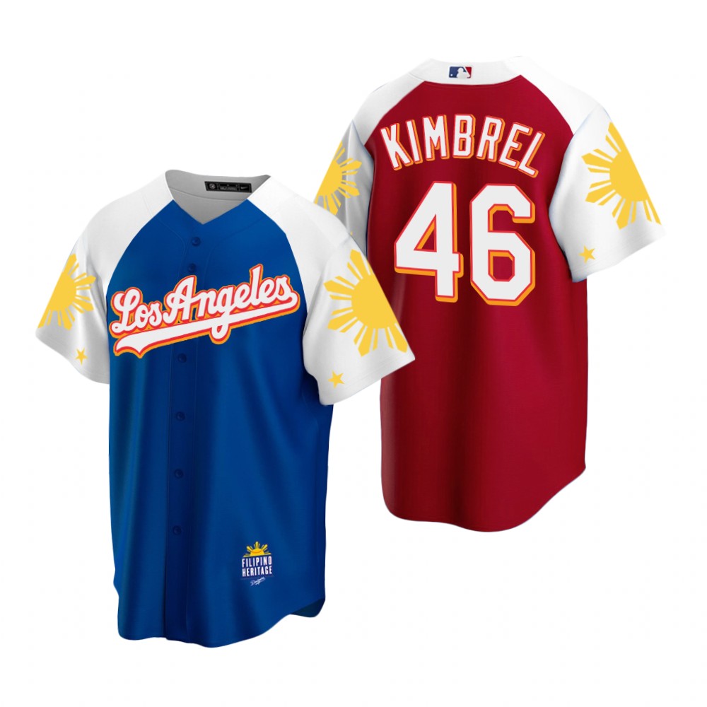 Los Angeles Dodgers Craig Kimbrel Royal Red 2022 Filipino Heritage Night Jersey