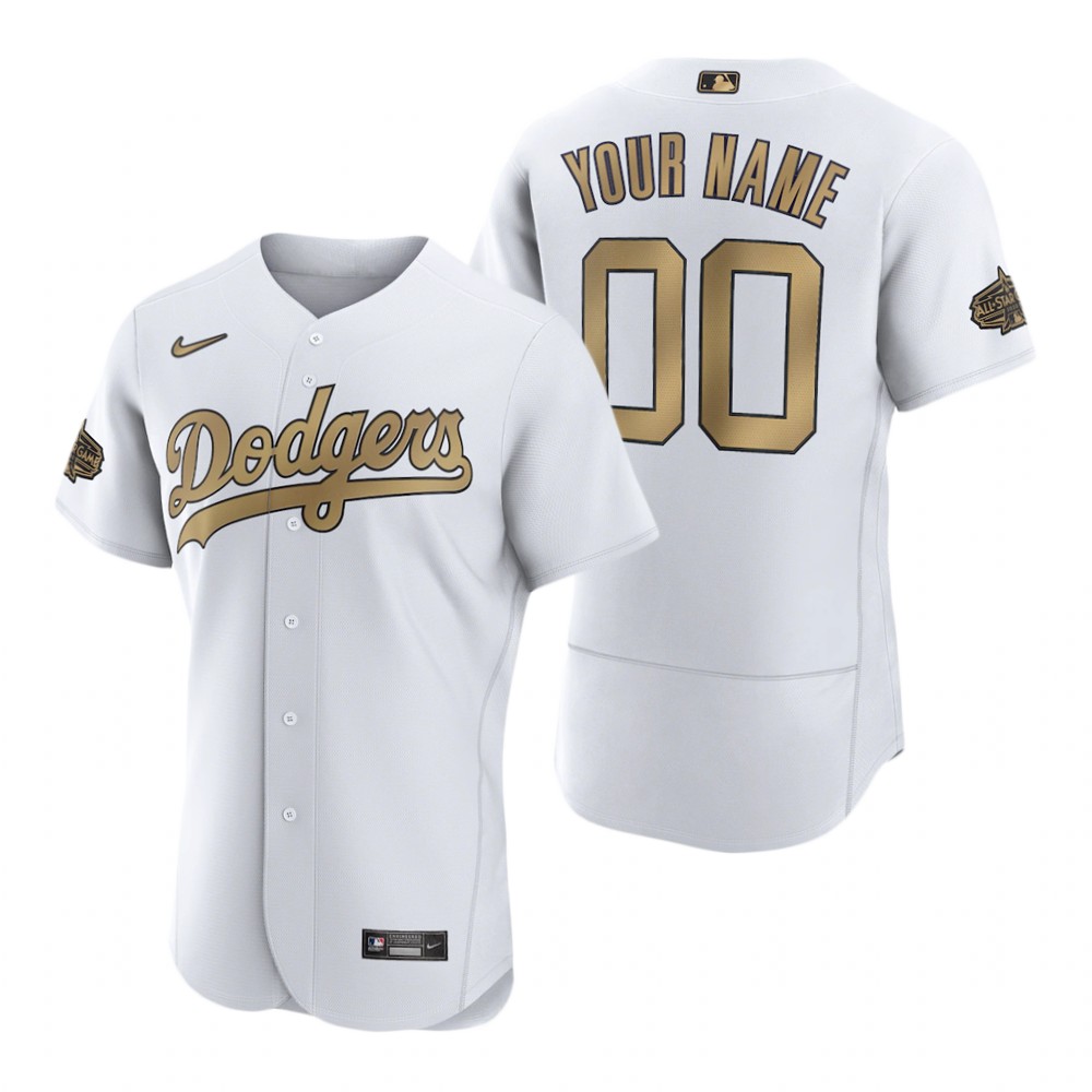 Men's Los Angeles Dodgers Custom White 2022 MLB All-Star Game Authentic Jersey