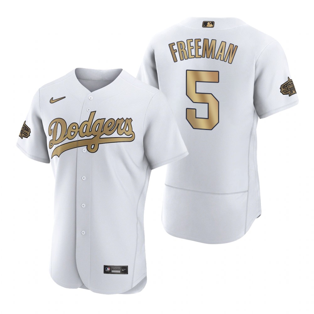 Men's Los Angeles Dodgers Freddie Freeman White 2022 MLB All-Star Game Authentic Jersey Men's Los Angeles Dodgers Freddie Freeman White 2022 MLB All-Star Game Authentic Jersey