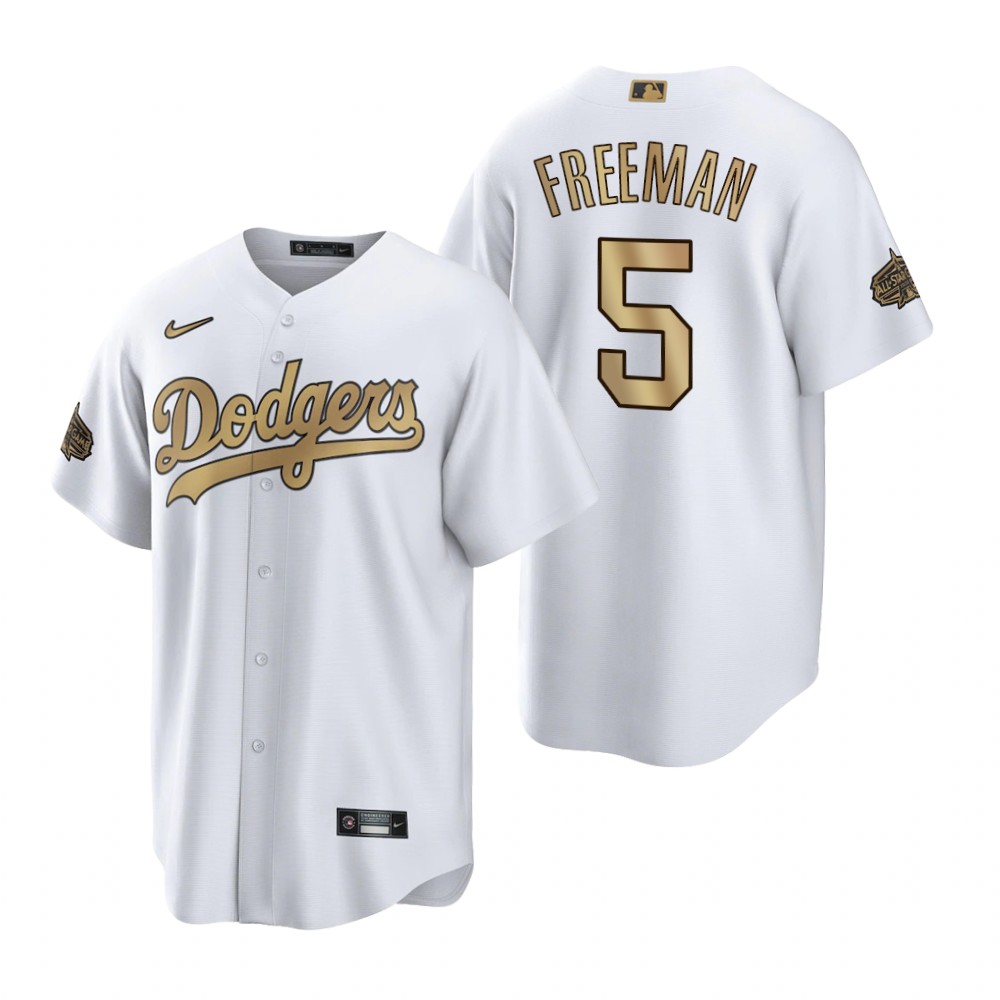 Men's Los Angeles Dodgers Freddie Freeman White 2022 MLB All-Star Game Replica Jersey Men's Los Angeles Dodgers Freddie Freeman White 2022 MLB All-Star Game Replica Jersey