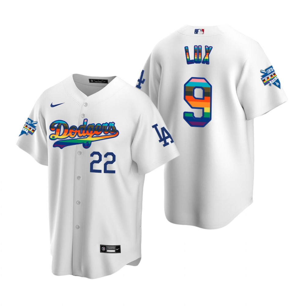 Los Angeles Dodgers Gavin Lux White 2022 Pride Night LGBTQ Jersey Los Angeles Dodgers Gavin Lux White 2022 Pride Night LGBTQ Jersey