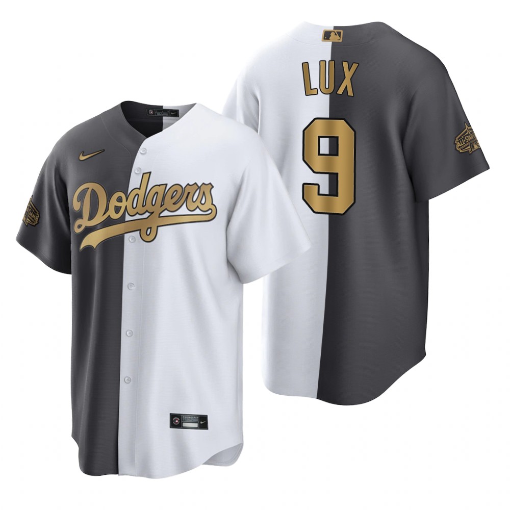 Los Angeles Dodgers Gavin Lux White Charcoal 2022 MLB All-Star Game Split Jersey Los Angeles Dodgers Gavin Lux White Charcoal 2022 MLB All-Star Game Split Jersey
