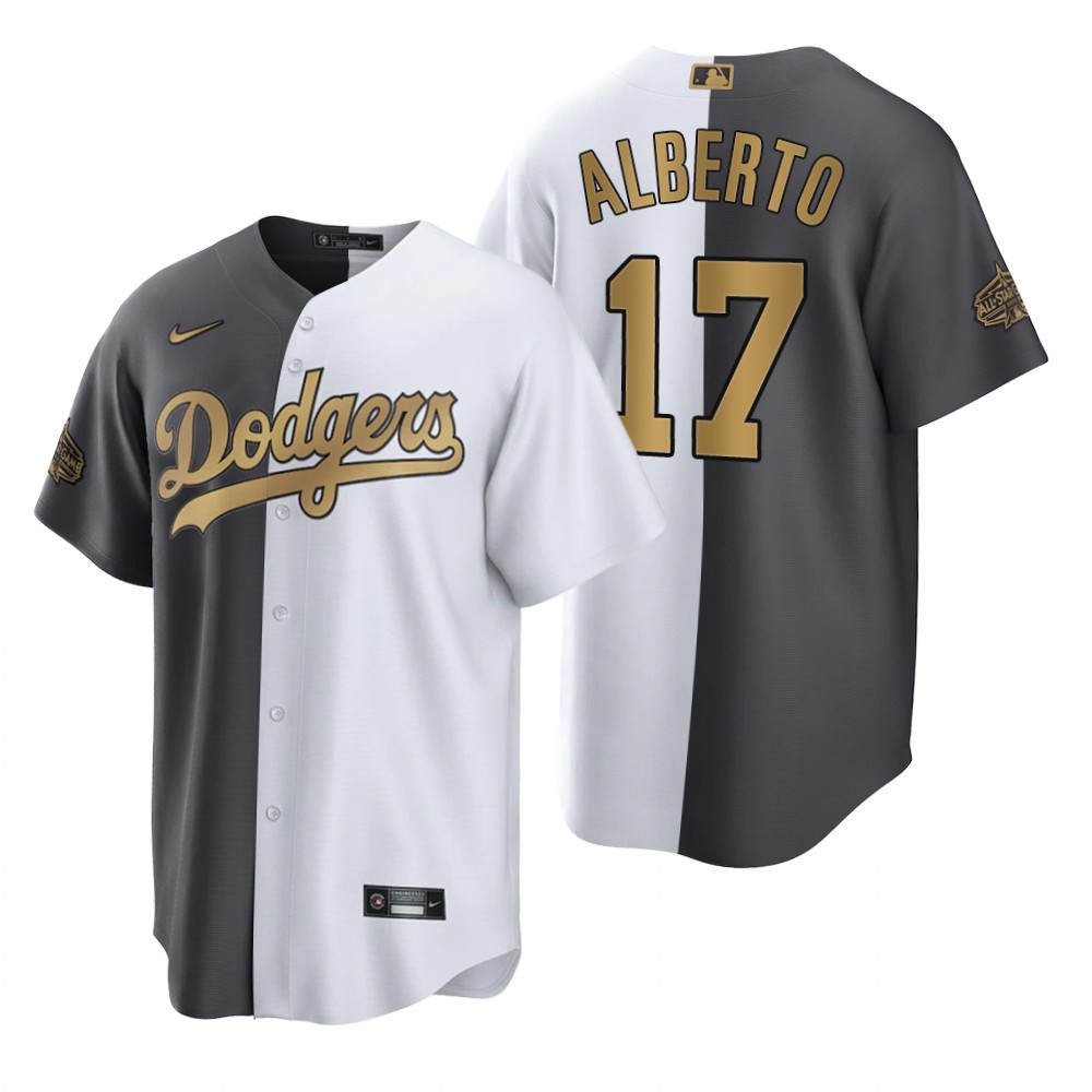 Los Angeles Dodgers Hanser Alberto White Charcoal 2022 MLB All-Star Game Split Jersey