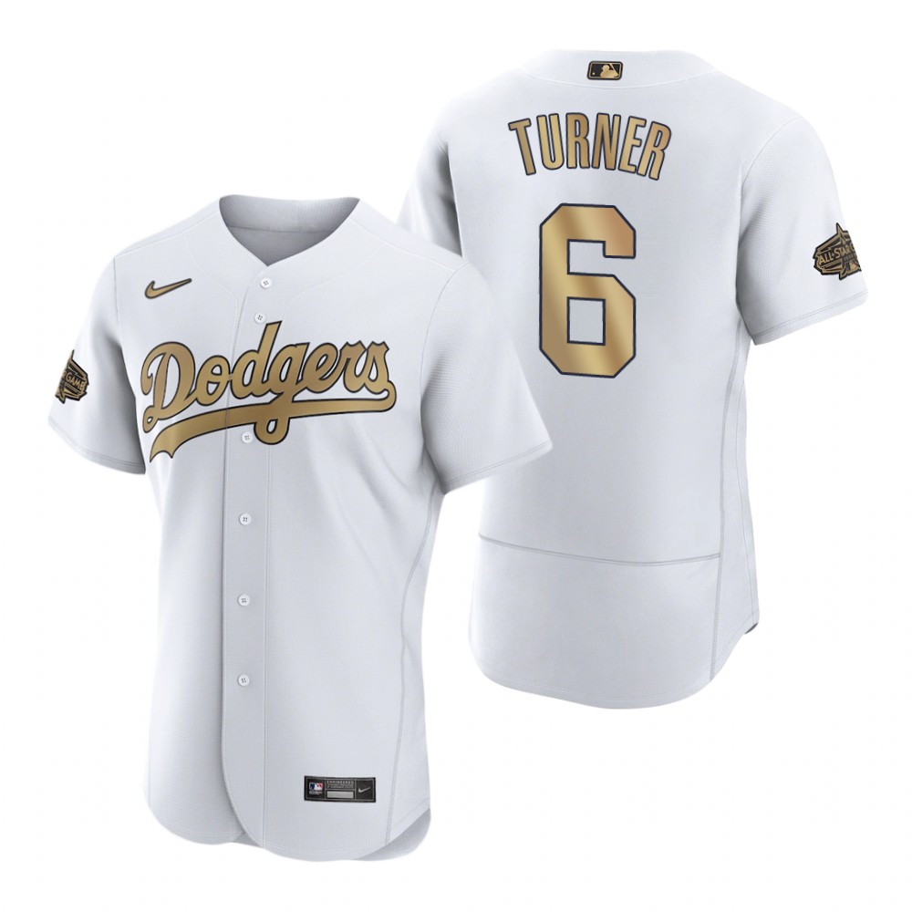 Men's Los Angeles Dodgers Trea Turner White 2022 MLB All-Star Game Authentic Jersey