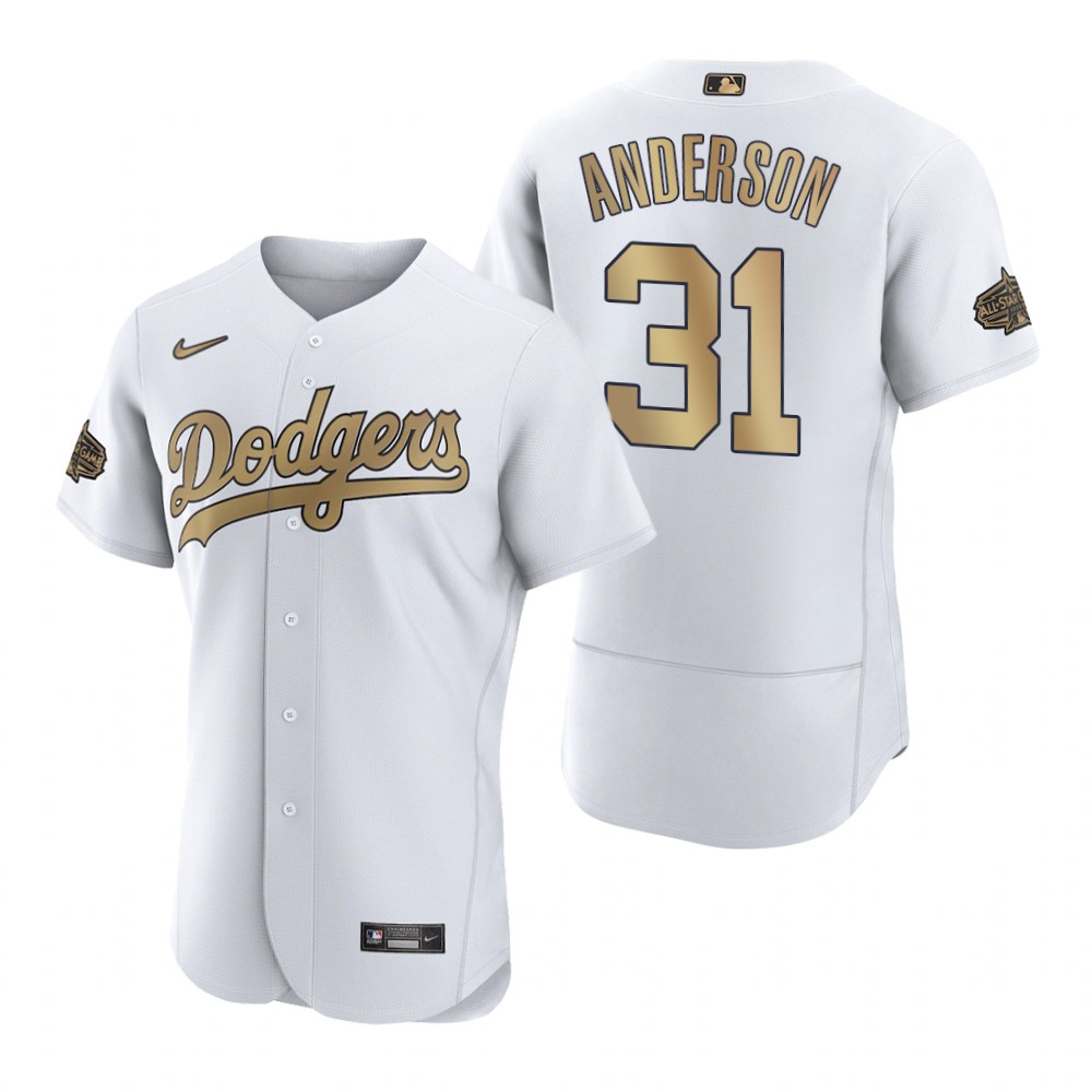 Men's Los Angeles Dodgers Tyler Anderson White 2022 MLB All-Star Game Authentic Jersey Men's Los Angeles Dodgers Tyler Anderson White 2022 MLB All-Star Game Authentic Jersey