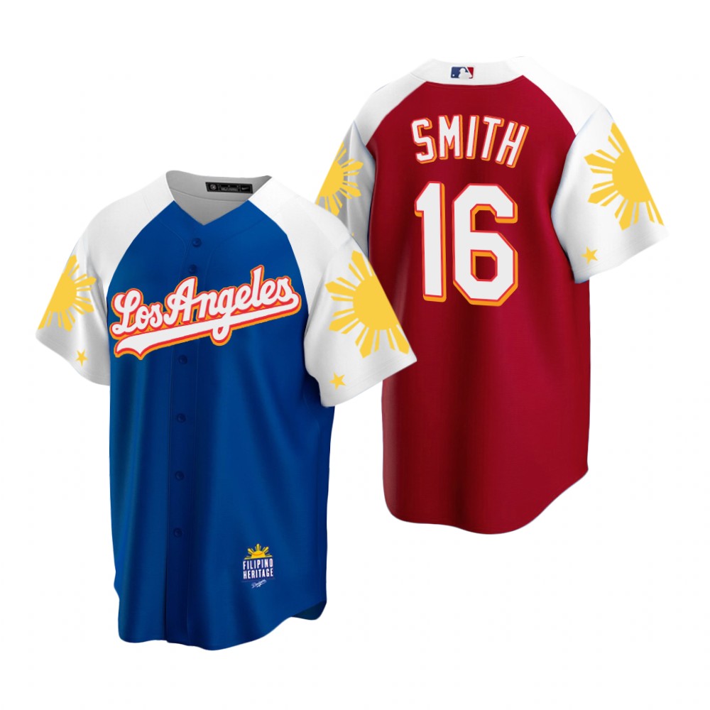 Los Angeles Dodgers Will Smith Royal Red 2022 Filipino Heritage Night Jersey Los Angeles Dodgers Will Smith Royal Red 2022 Filipino Heritage Night Jersey