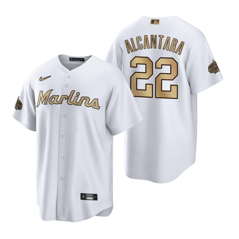Miami Marlins Sandy Alcantara White 2022 MLB All-Star Game Replica Jersey Miami Marlins Sandy Alcantara White 2022 MLB All-Star Game Replica Jersey