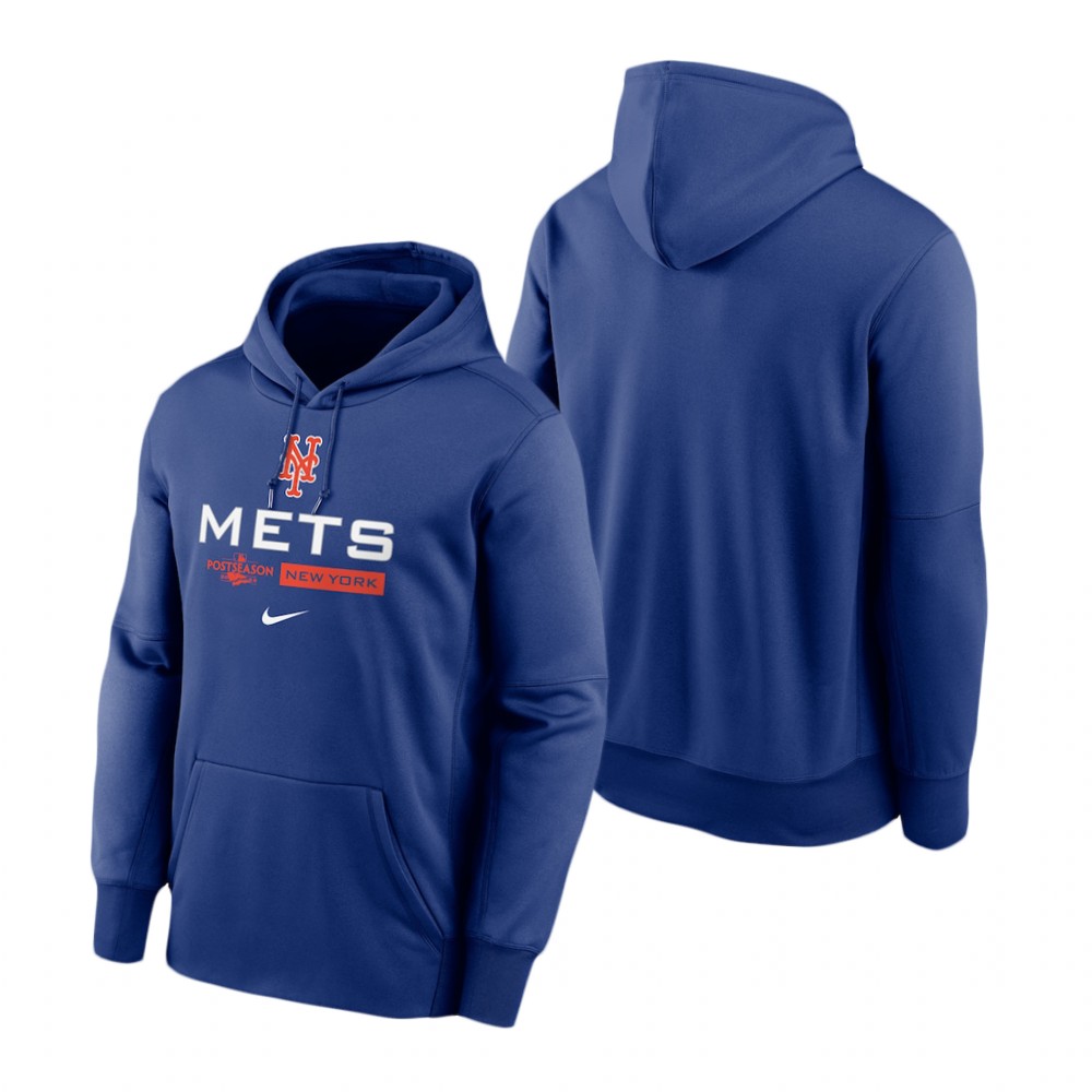 New York Mets Royal 2022 Postseason Dugout Hoodie New York Mets Royal 2022 Postseason Dugout Hoodie