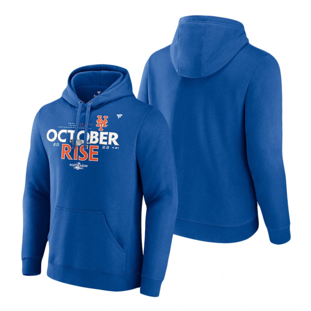 New York Mets Royal 2022 Postseason Locker Room Hoodie New York Mets Royal 2022 Postseason Locker Room Hoodie