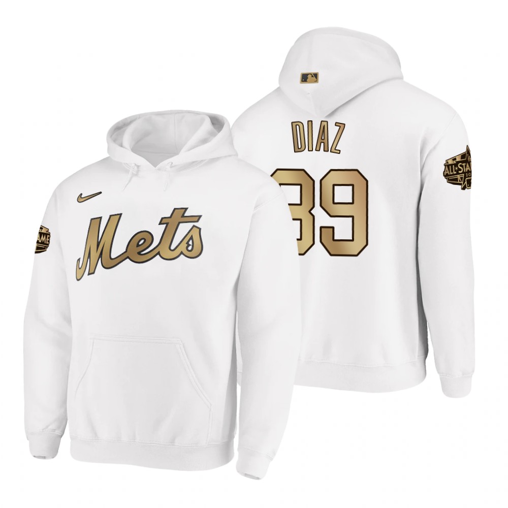 New York Mets Edwin Diaz White 2022 MLB All-Star Game Hoodie New York Mets Edwin Diaz White 2022 MLB All-Star Game Hoodie