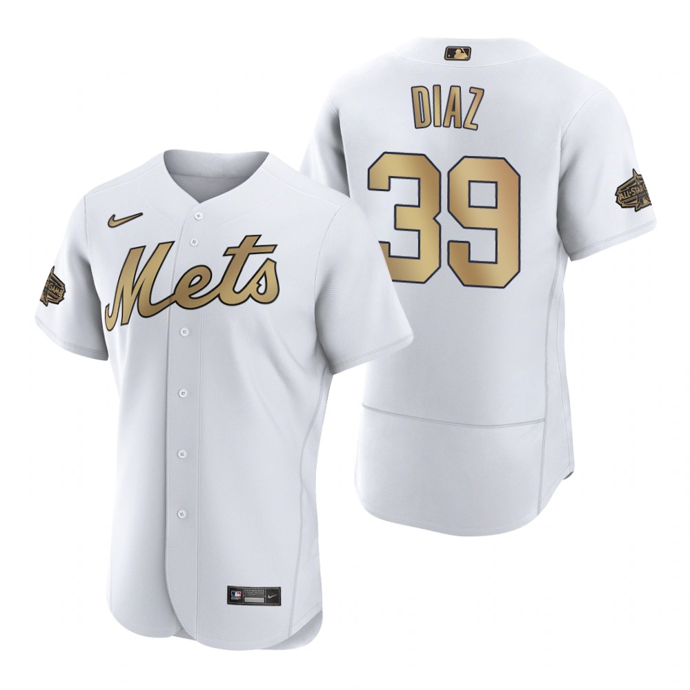 Men's New York Mets Edwin Diaz White 2022 MLB All-Star Game Authentic Jersey