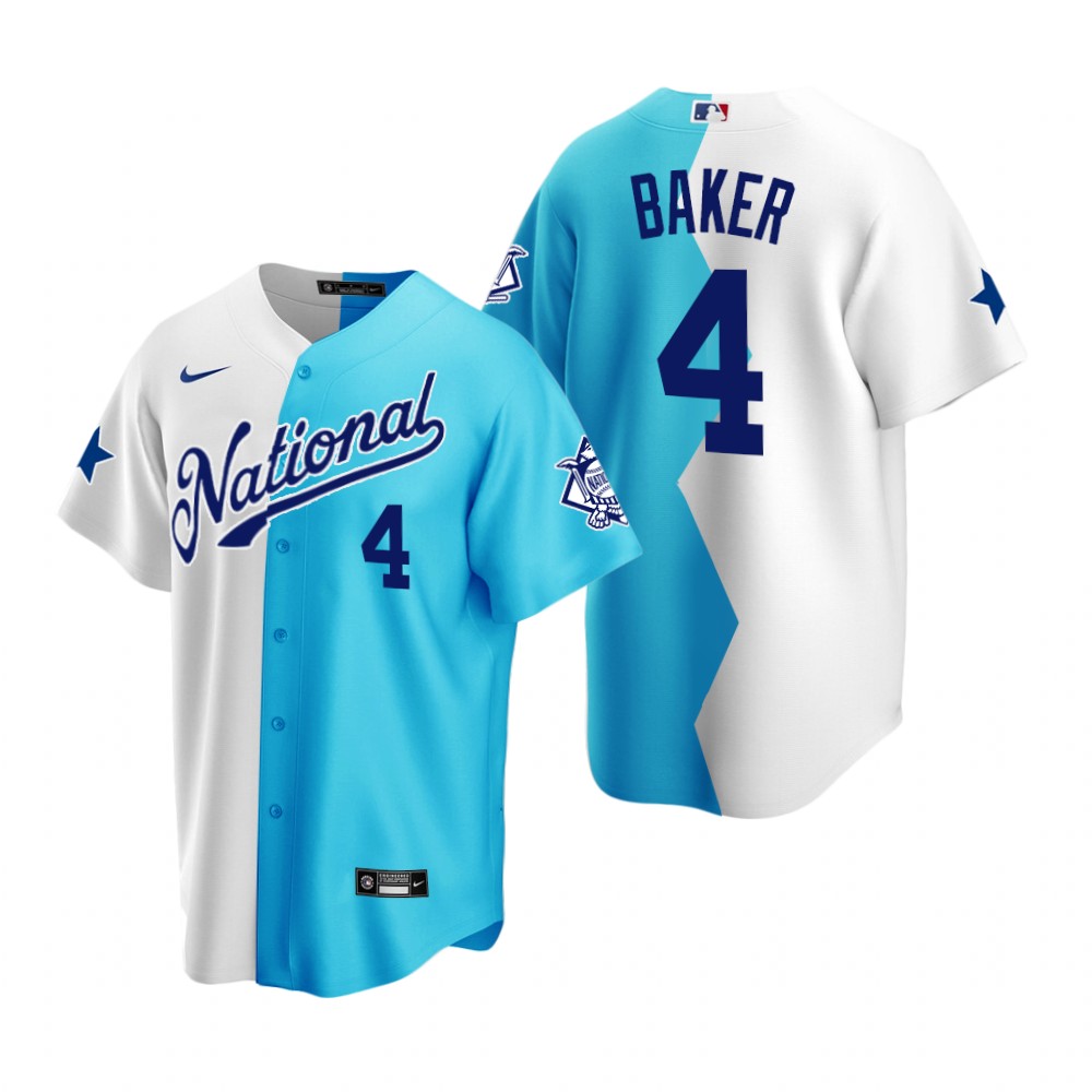 MLB Darren Baker Split White Teal 2022 All-Star Futures Game Jersey MLB Darren Baker Split White Teal 2022 All-Star Futures Game Jersey