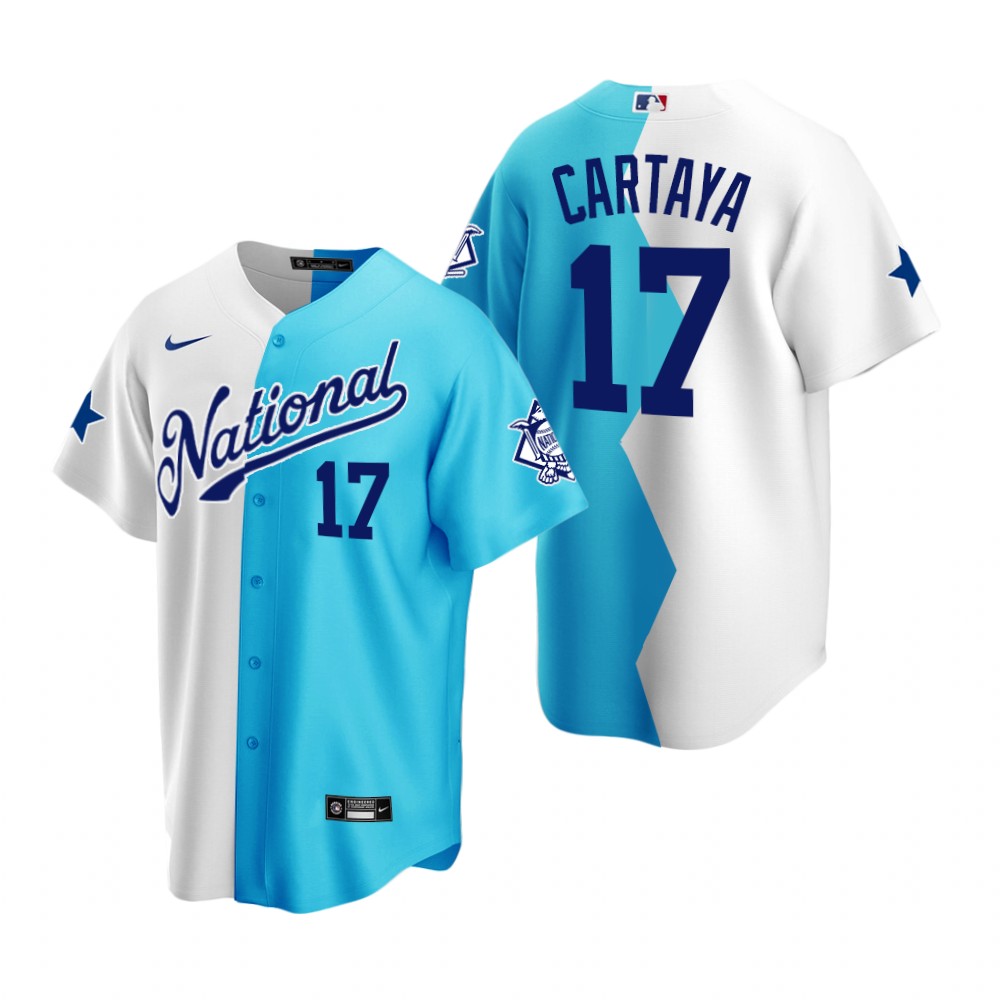 MLB Diego Cartaya Split White Teal 2022 All-Star Futures Game Jersey MLB Diego Cartaya Split White Teal 2022 All-Star Futures Game Jersey