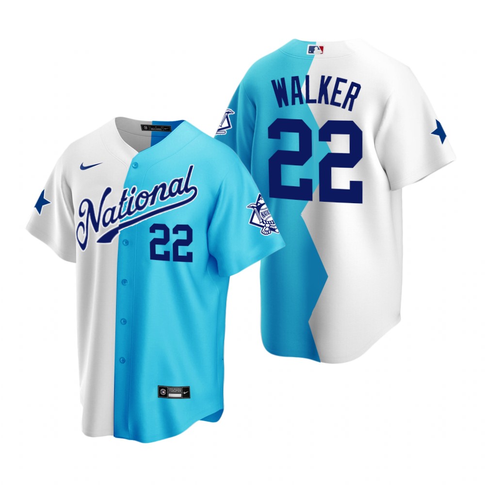 MLB Jordan Walker Split White Teal 2022 All-Star Futures Game Jersey MLB Jordan Walker Split White Teal 2022 All-Star Futures Game Jersey