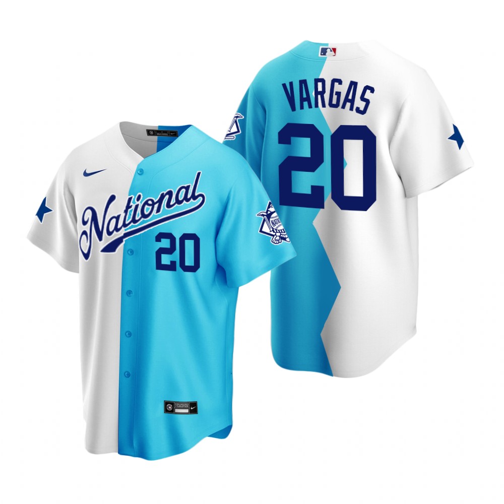 MLB Miguel Vargas Split White Teal 2022 All-Star Futures Game Jersey MLB Miguel Vargas Split White Teal 2022 All-Star Futures Game Jersey