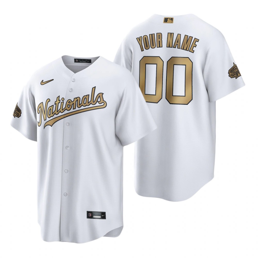 Washington Nationals Custom White 2022 MLB All-Star Game Replica Jersey