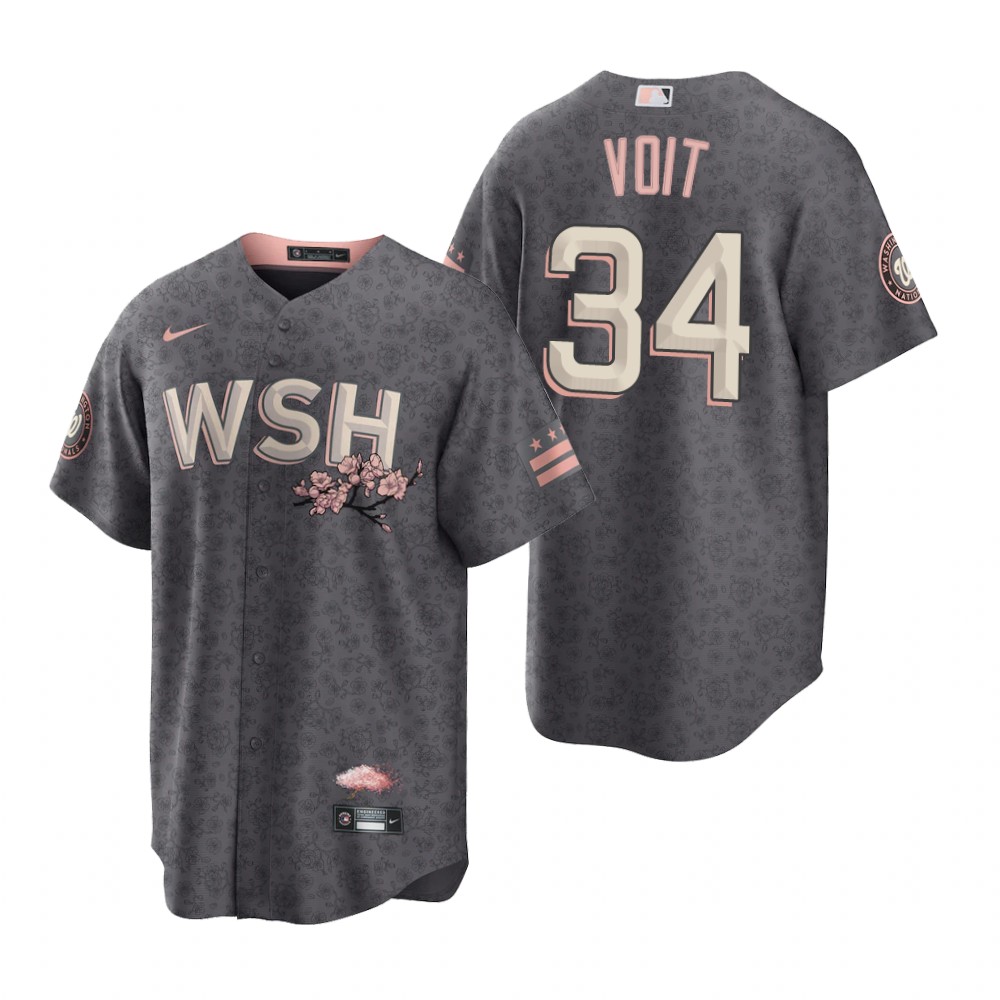 Washington Nationals Luke Voit Gray 2022 City Connect Replica Jersey