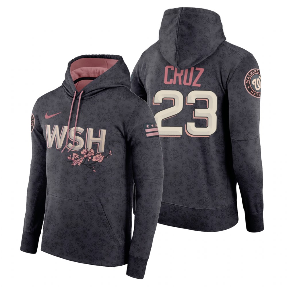 Washington Nationals Nelson Cruz Gray 2022 City Connect Hoodie