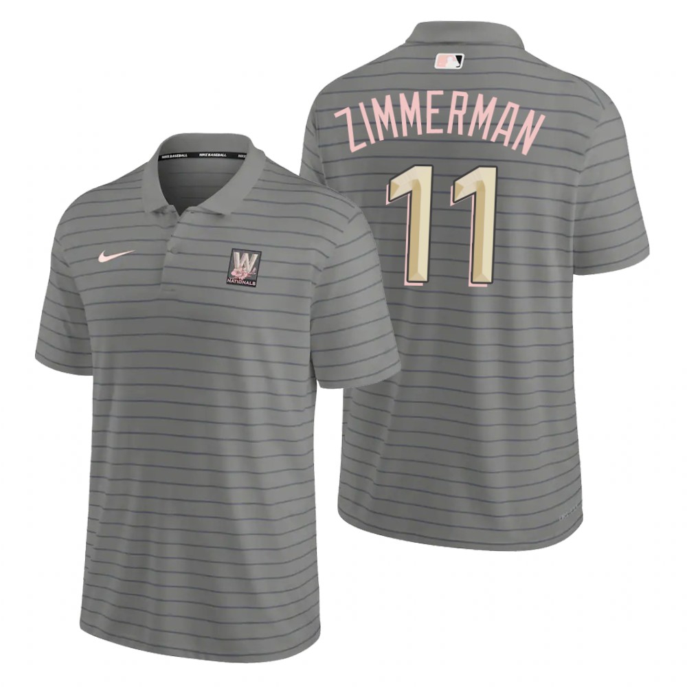 Washington Nationals Ryan Zimmerman Gray 2022 City Connect Franchise Polo Washington Nationals Ryan Zimmerman Gray 2022 City Connect Franchise Polo