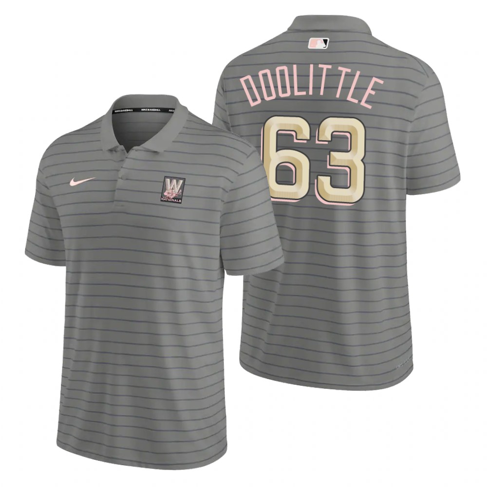Washington Nationals Sean Doolittle Gray 2022 City Connect Franchise Polo Washington Nationals Sean Doolittle Gray 2022 City Connect Franchise Polo